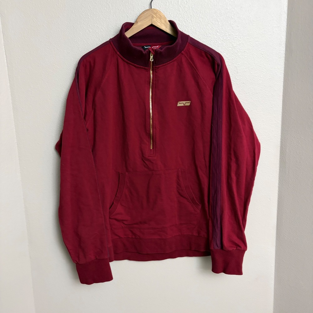 Kimes Ranch Quarter Zip Pullover XXL Burgundy Western Performance Sweatshirt